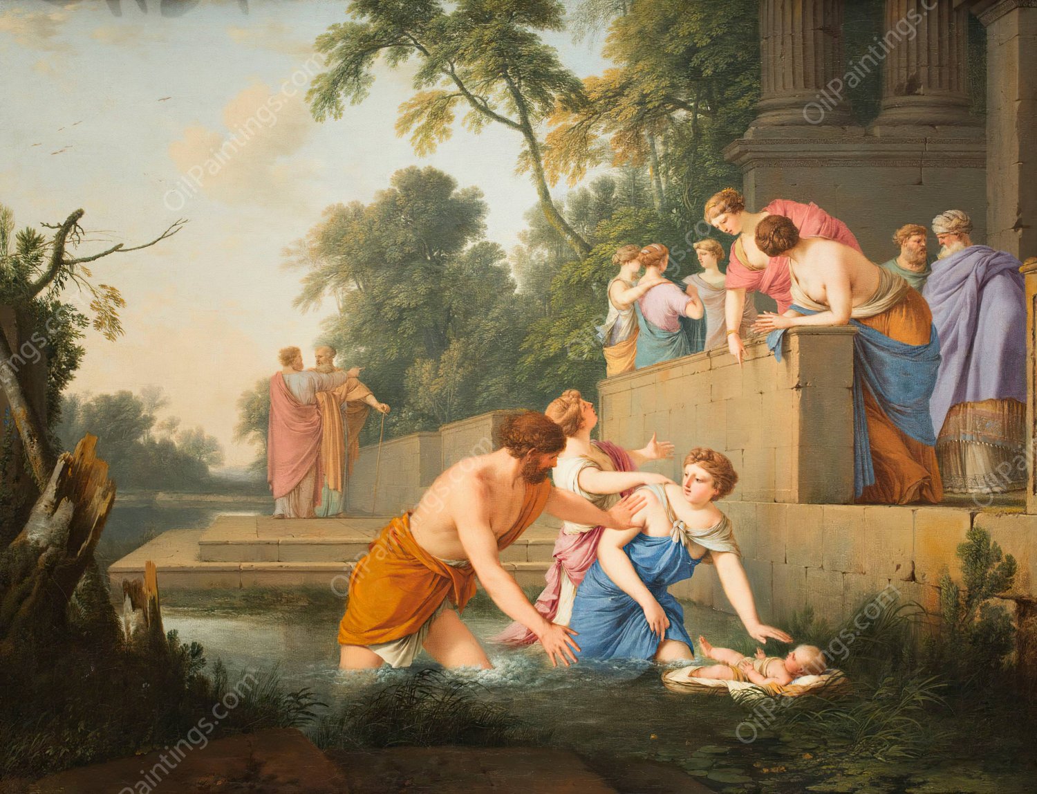 The Finding of Moses  by Laurent De La Hyre - Hand-Painted Oil Painting Reproduction