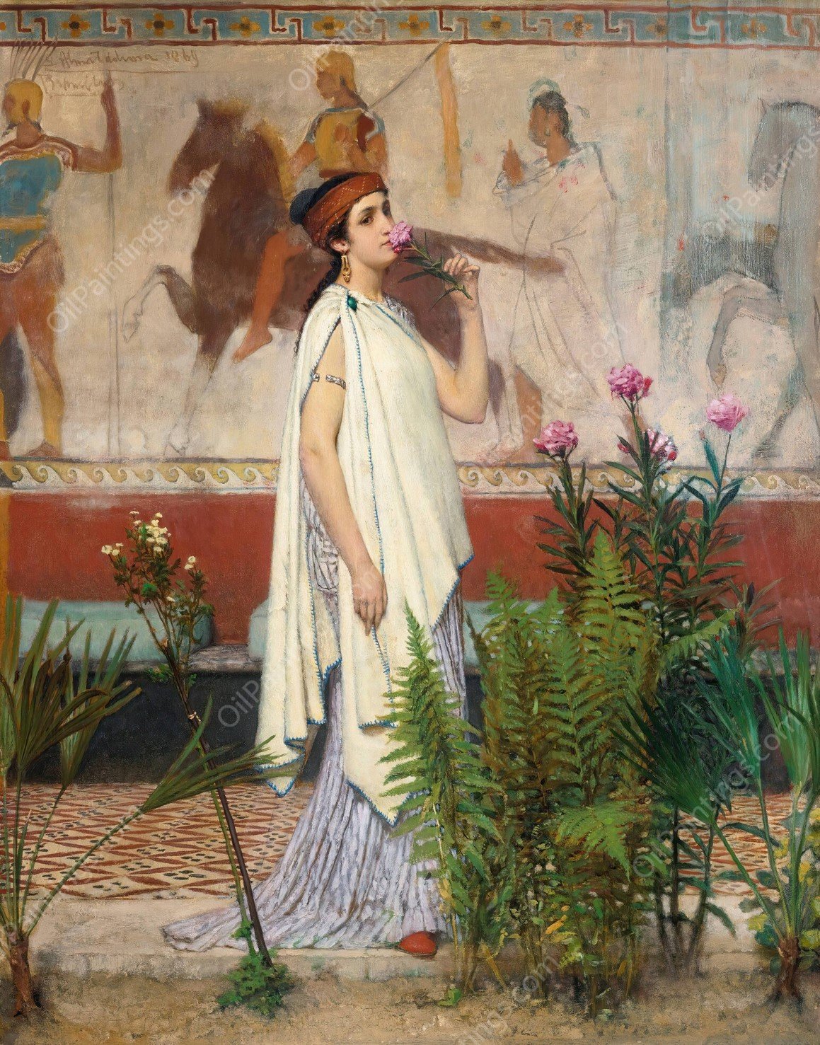 A Greek Woman  by Lawrence Alma-Tadema - Hand-Painted Oil Painting Reproduction