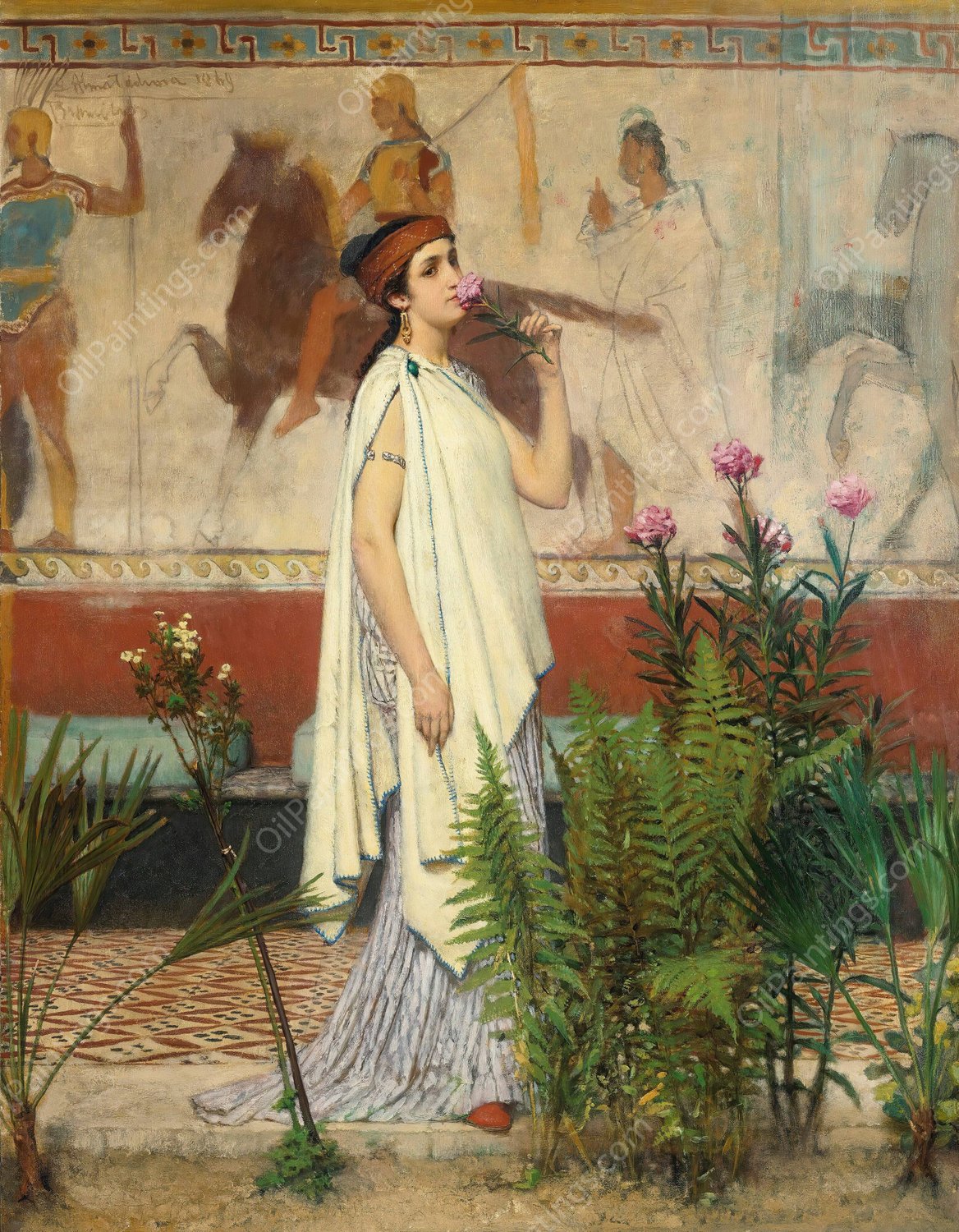 A Greek Woman  by Lawrence Alma-Tadema - Hand-Painted Oil Painting Reproduction