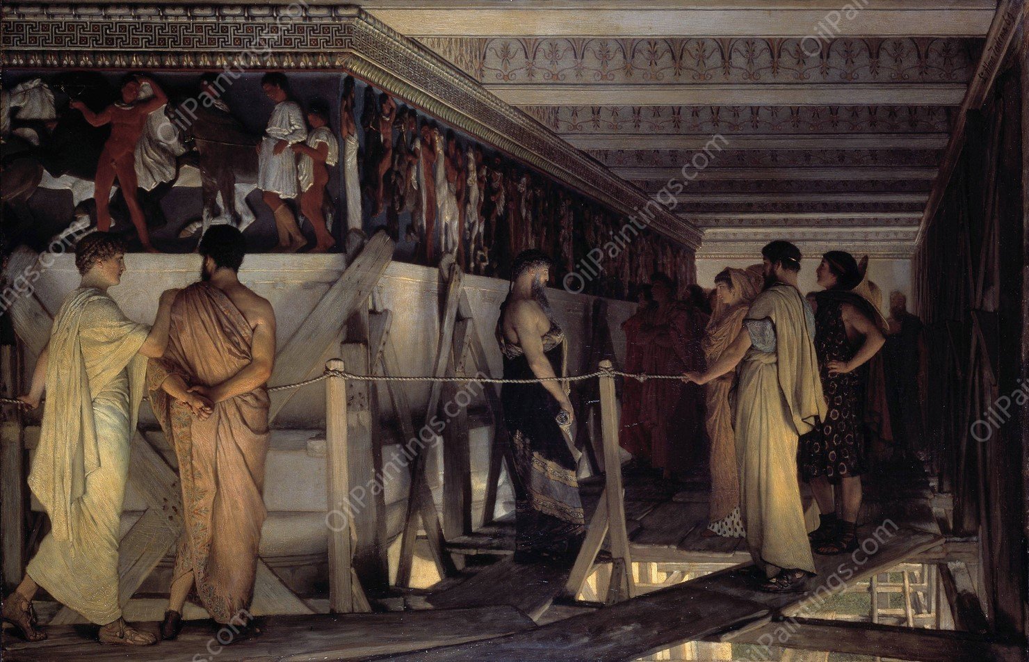 Pheidias And The Frieze Of The Parthenon  by Lawrence Alma-Tadema - Hand-Painted Oil Painting Reproduction