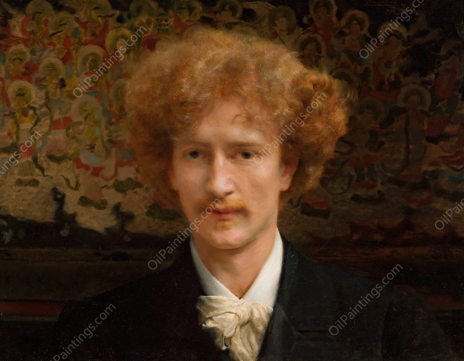 Portrait of Ignacy Jan Paderewski  by Lawrence Alma-Tadema - Hand-Painted Oil Painting Reproduction