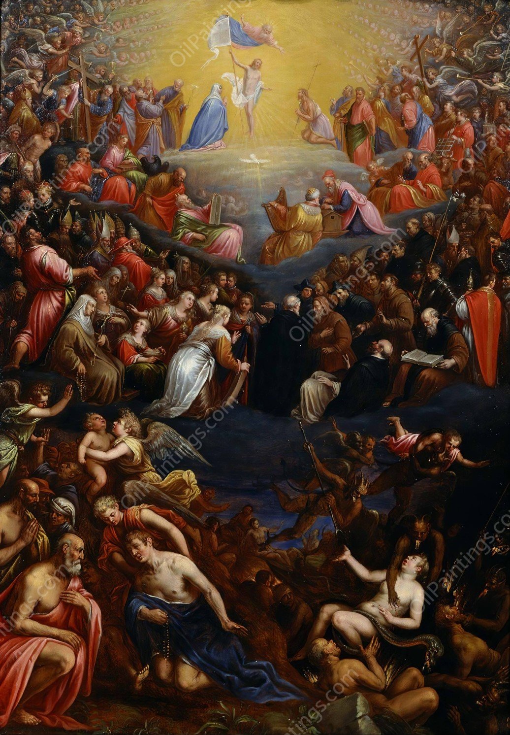 The Last Judgement by Leandro Bassano - Hand-Painted Oil Painting Reproduction