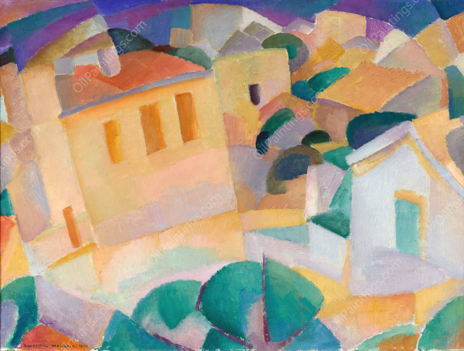 Mallorca, Terreno  by Leo Gestel - Hand-Painted Oil Painting Reproduction