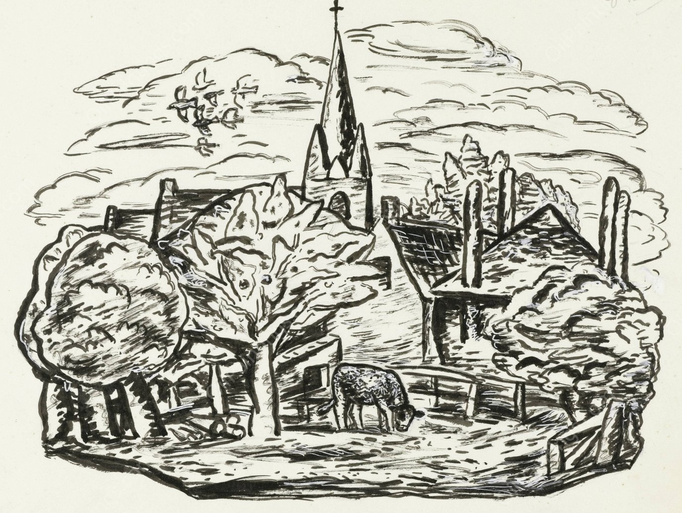 Vignet voor biografie van Gestel door Prof. W. van der Pluym  by Leo Gestel - Hand-Painted Oil Painting Reproduction