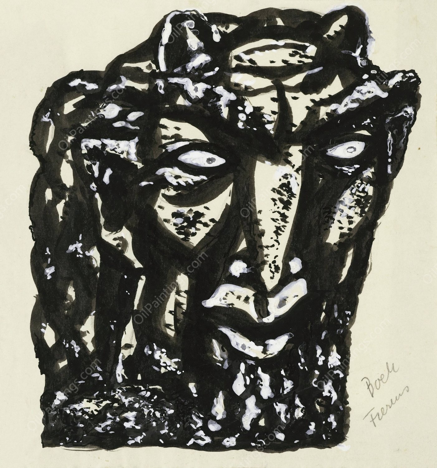 Vignet voor boek 'L'art Hollandais contemporain'van Paul Fierens  by Leo Gestel - Hand-Painted Oil Painting Reproduction