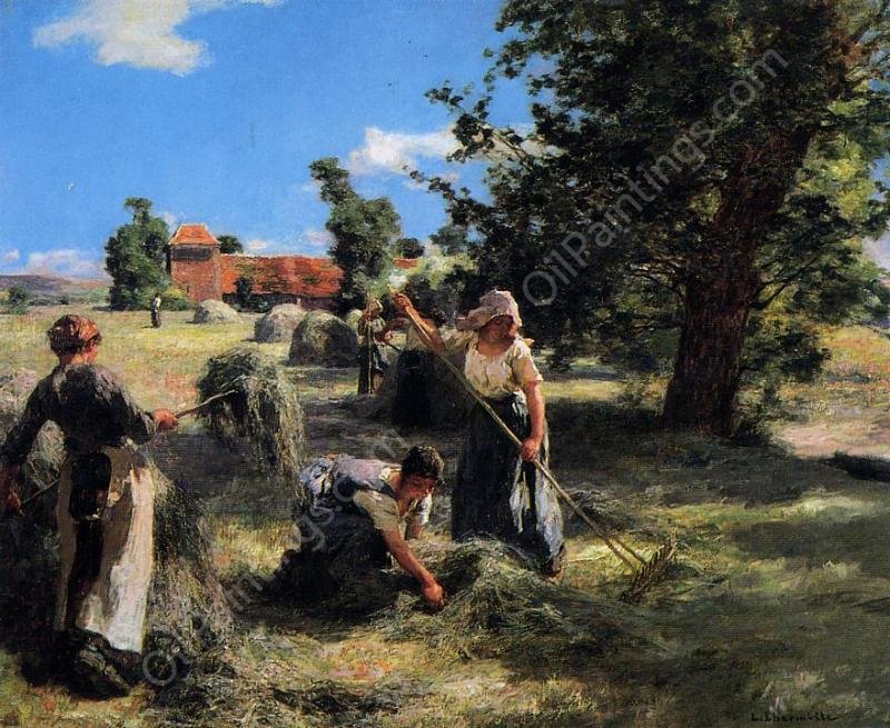 Harvest at the Farm on Rue Chaily by Leon-Augustin L'Hermitte - Hand-Painted Oil Painting Reproduction