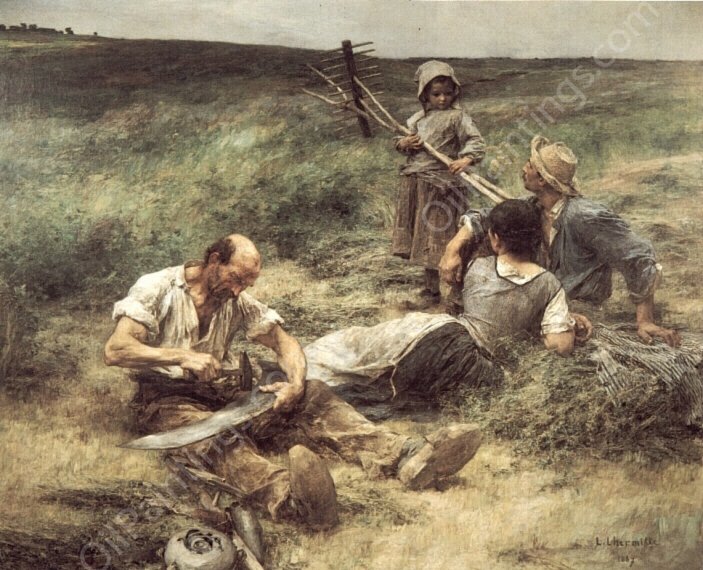 La Fenaison by Leon-Augustin L'Hermitte - Hand-Painted Oil Painting Reproduction