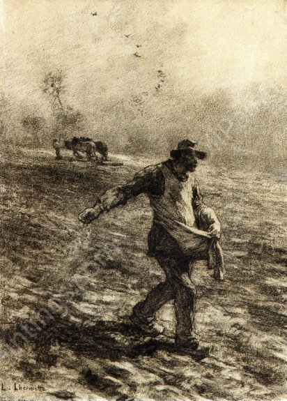 The Sower by Leon-Augustin L'Hermitte - Hand-Painted Oil Painting Reproduction