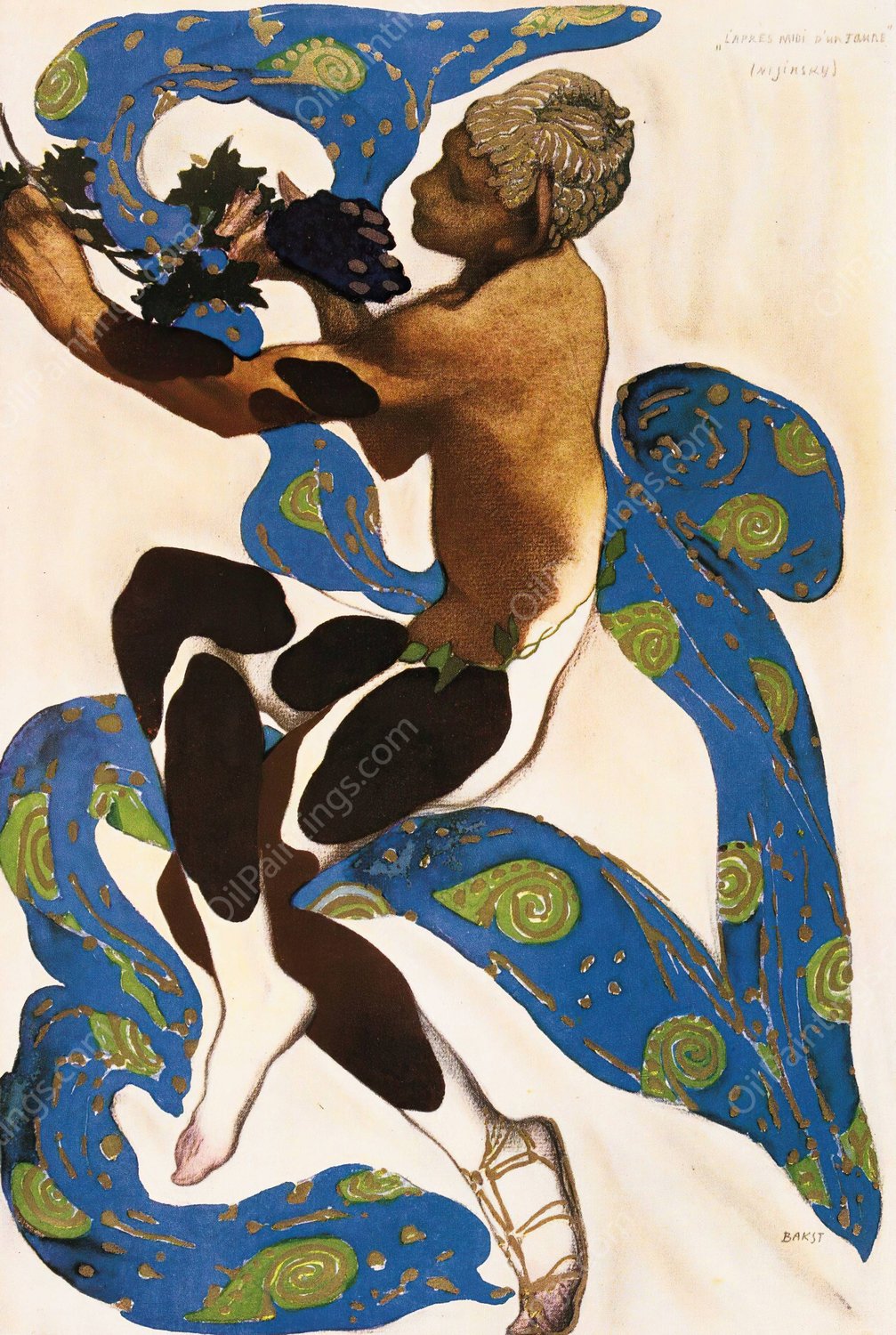 Ensemble De 2 Ouvrages Consacres a L'artiste  by Leon Bakst - Hand-Painted Oil Painting Reproduction