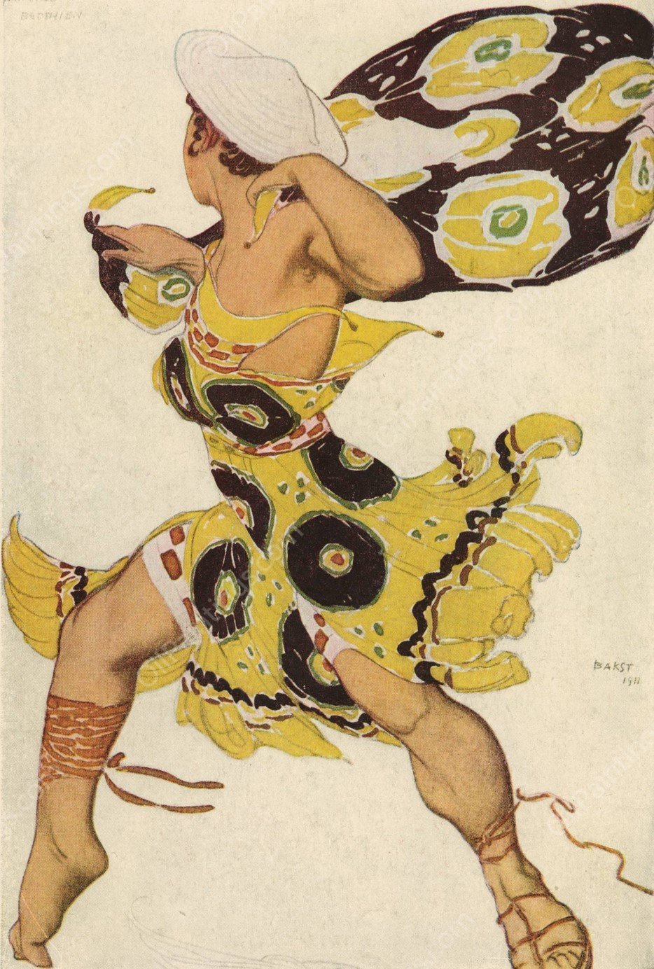 Ephebe in 'Narcisse' by Leon Bakst - Hand-Painted Oil Painting Reproduction