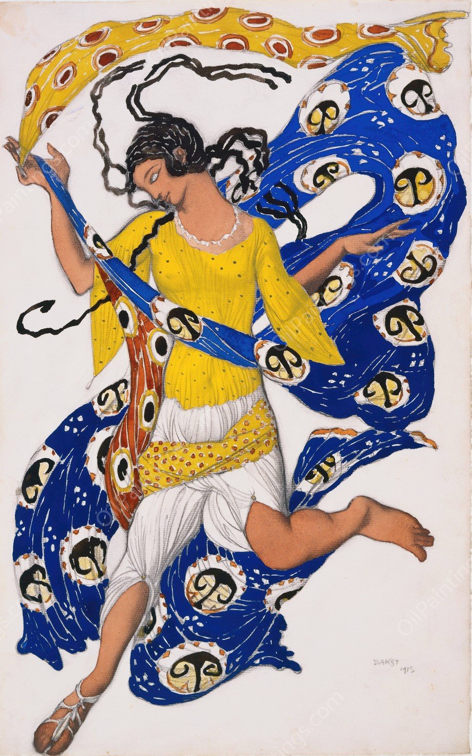 The Butterfly  by Leon Bakst - Hand-Painted Oil Painting Reproduction