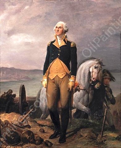 Washington by Leon Cogniet - Hand-Painted Oil Painting Reproduction