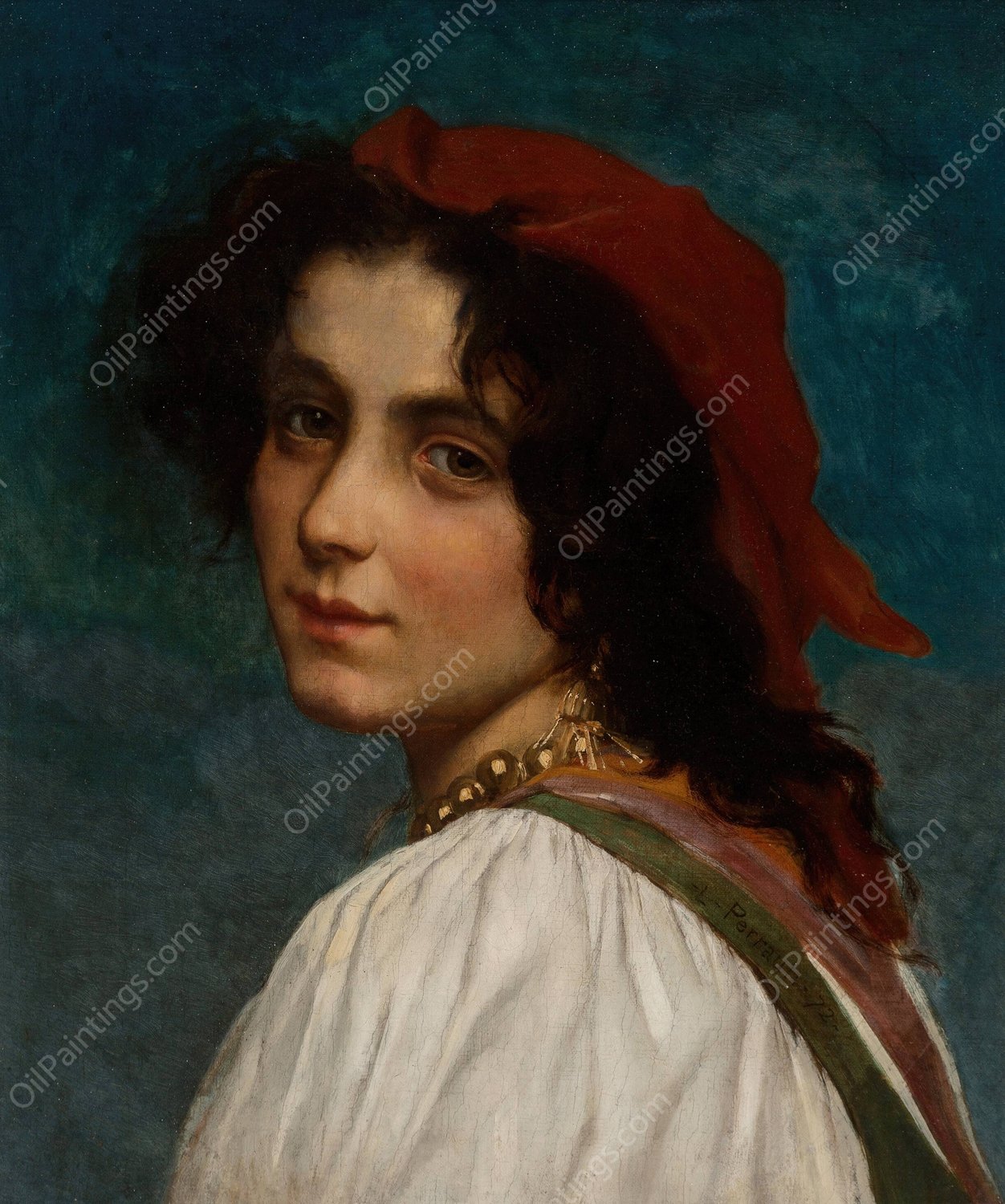 Jeaune fille  by Leon-Jean-Basile Perrault - Hand-Painted Oil Painting Reproduction