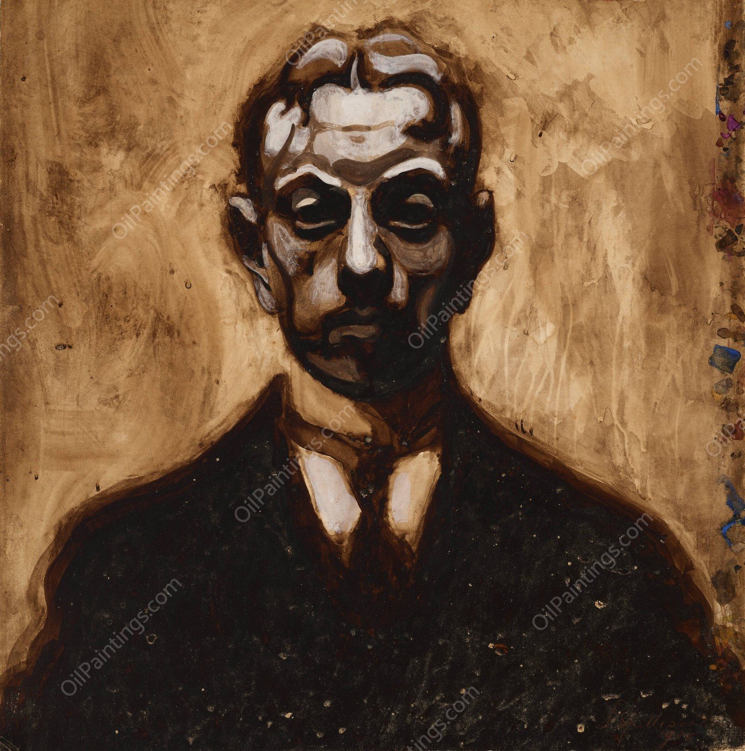 Autoportrait by Leon Spilliaert - Hand-Painted Oil Painting Reproduction