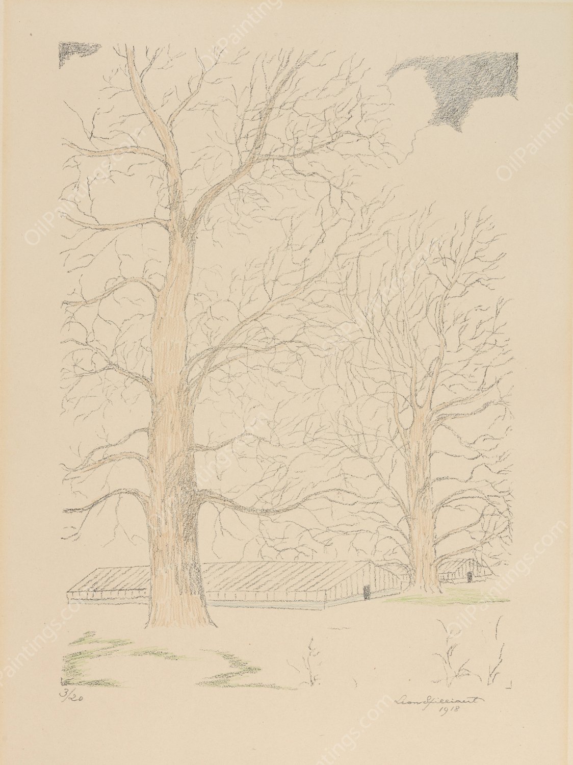 Les Serres Chaudes 1  by Leon Spilliaert - Hand-Painted Oil Painting Reproduction