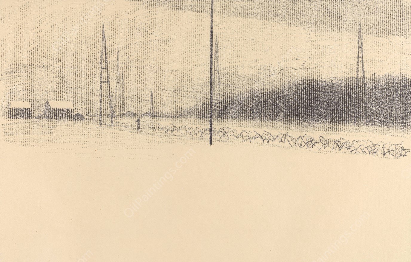 Winterlandschap  by Leon Spilliaert - Hand-Painted Oil Painting Reproduction