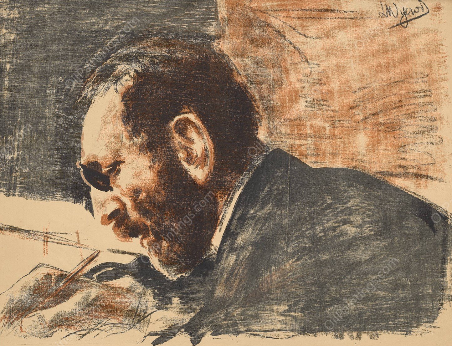 Feliks Jasienski  by Leon Wyczolkowski - Hand-Painted Oil Painting Reproduction