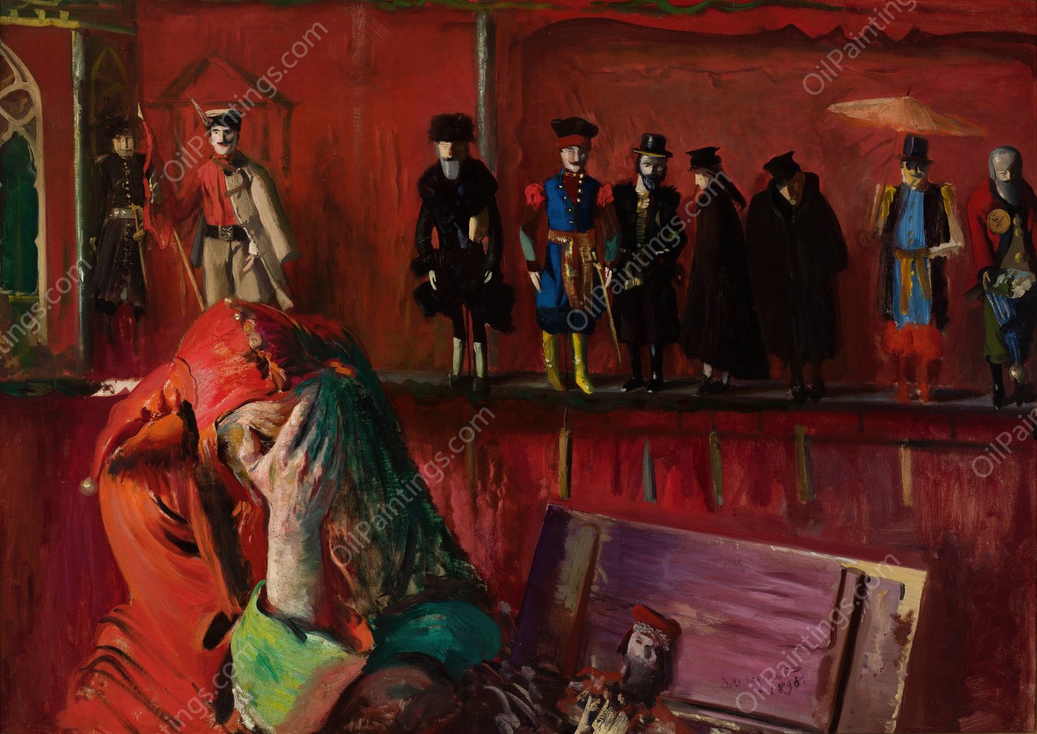 Puppet Show  by Leon Wyczolkowski - Hand-Painted Oil Painting Reproduction