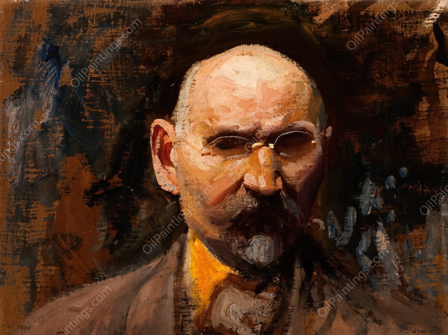Self-Portrait  by Leon Wyczolkowski - Hand-Painted Oil Painting Reproduction