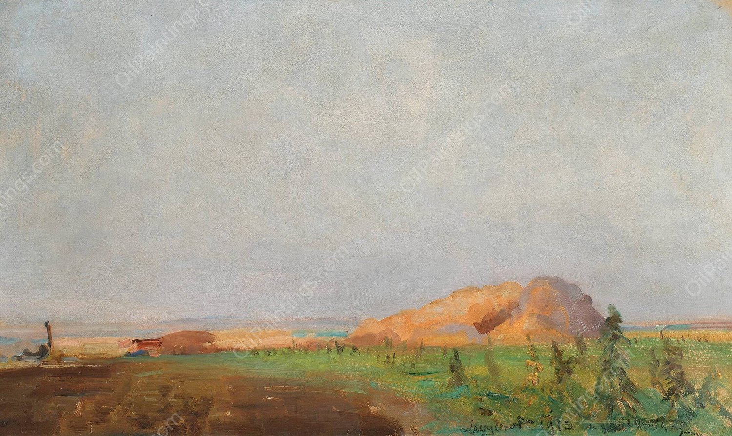 Sheaves  by Leon Wyczolkowski - Hand-Painted Oil Painting Reproduction