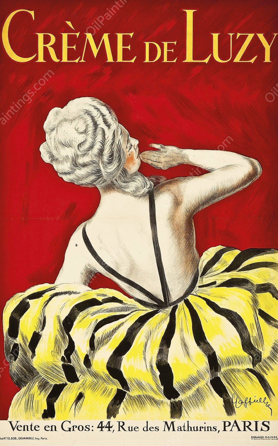 Creme De Luzy  by Leonetto Cappiello - Hand-Painted Oil Painting Reproduction