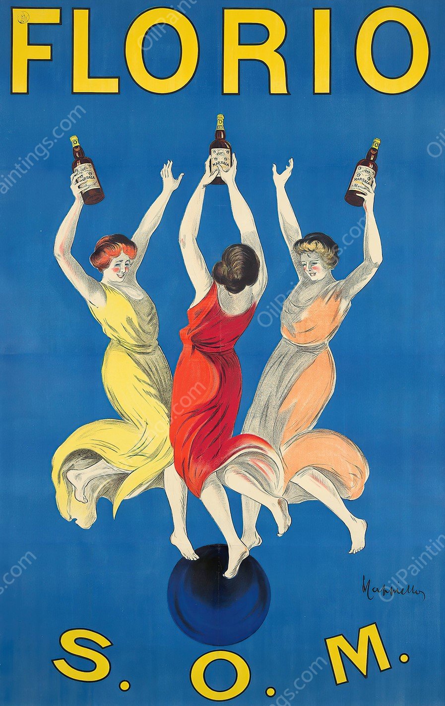 Florio  by Leonetto Cappiello - Hand-Painted Oil Painting Reproduction