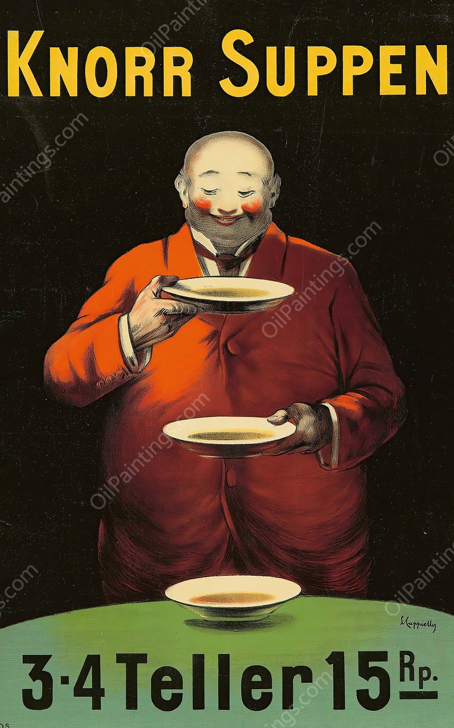 Knorr Suppen  by Leonetto Cappiello - Hand-Painted Oil Painting Reproduction