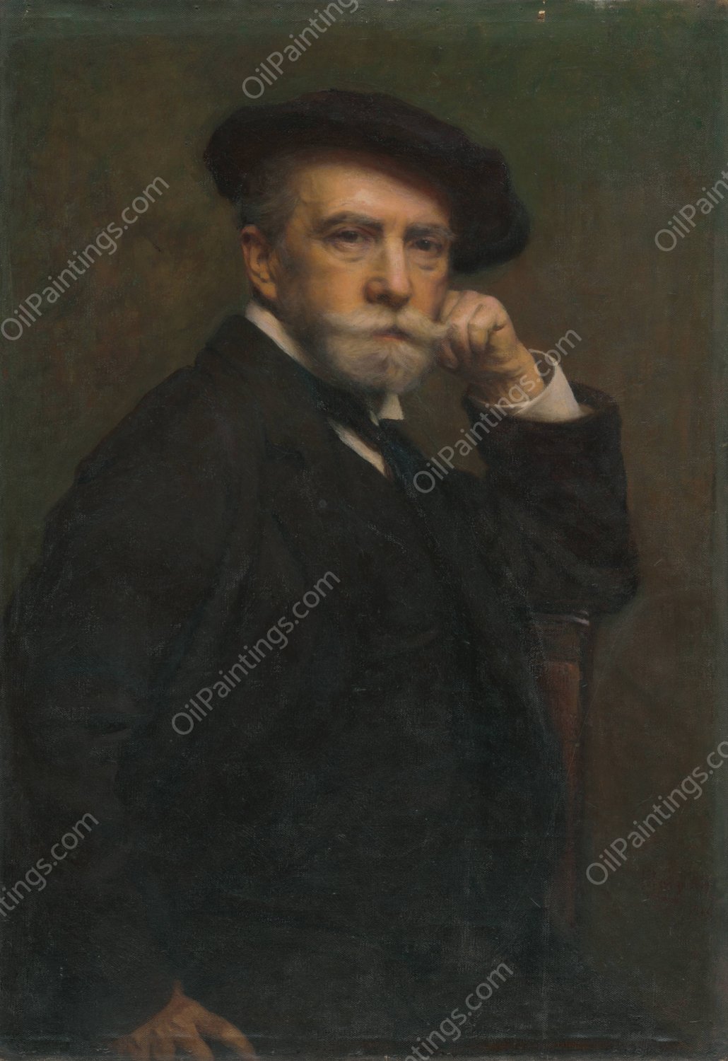 Self portrait  by Leopold Horovitz - Hand-Painted Oil Painting Reproduction