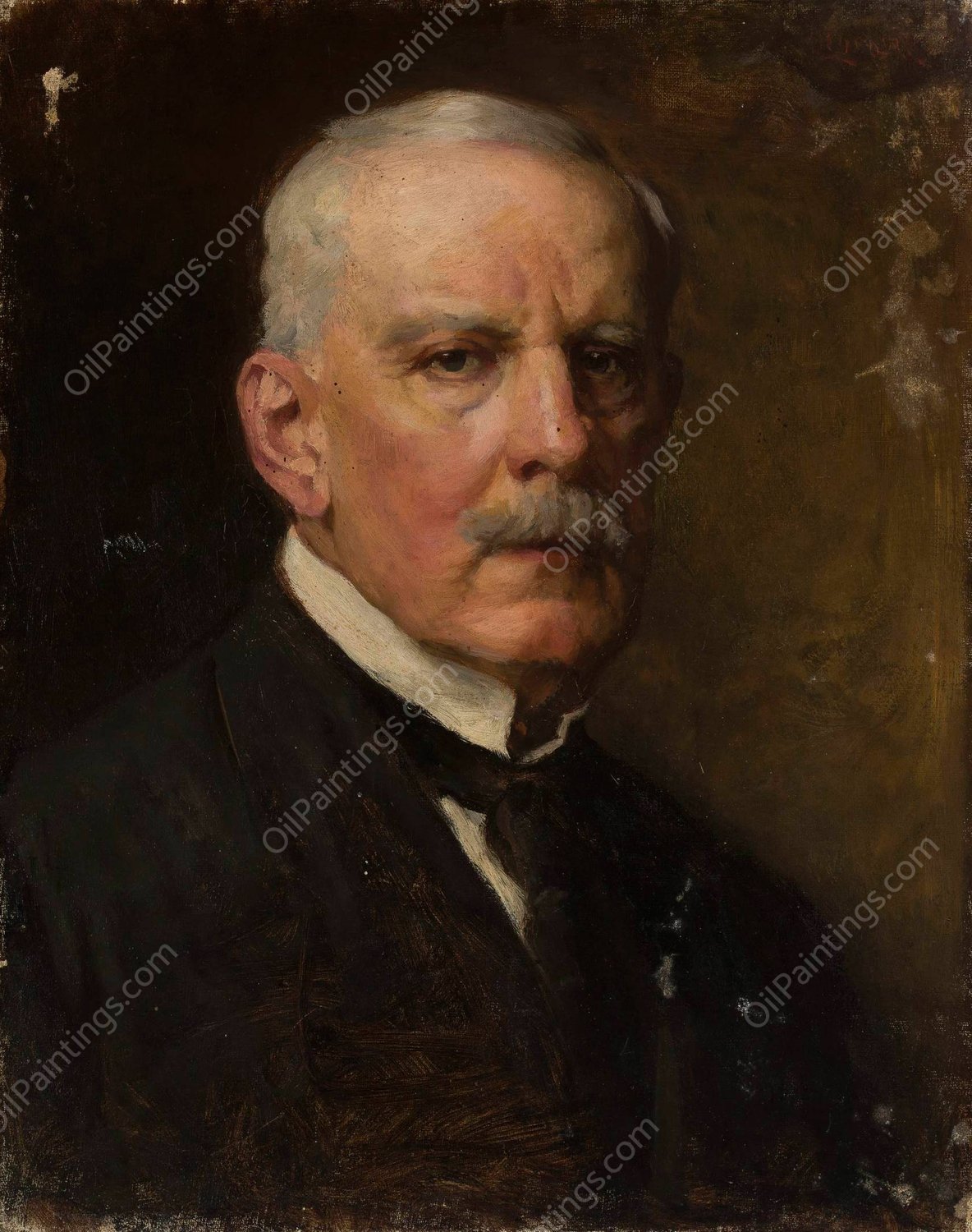 Portrait of an old man  by Leopold Horowitz - Hand-Painted Oil Painting Reproduction