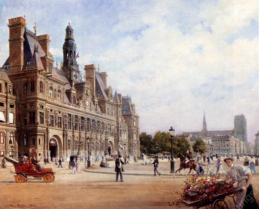 Marchande de Fleurs by Lionel Noel Royer - Hand-Painted Oil Painting Reproduction