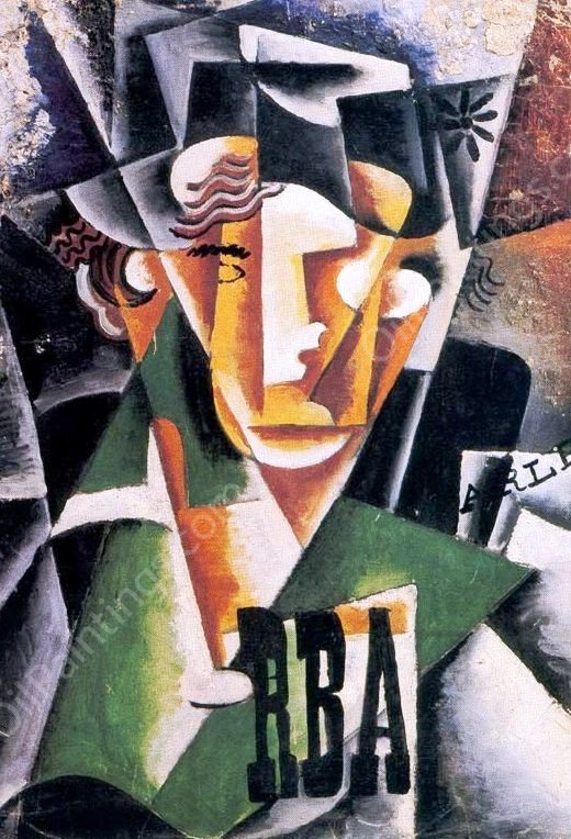 Bildnisstudie by Liubov Popova - Hand-Painted Oil Painting Reproduction