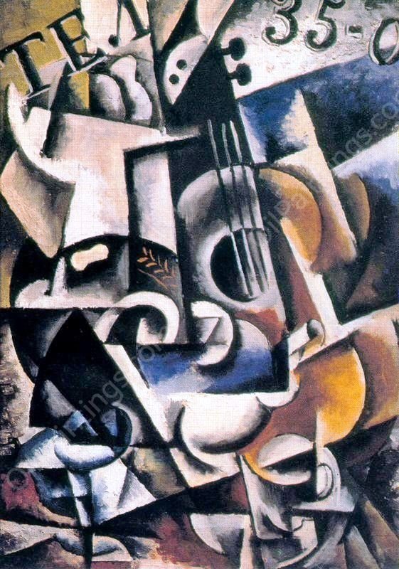 Gegenstande by Liubov Popova - Hand-Painted Oil Painting Reproduction