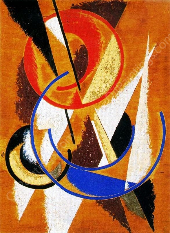 Raum-Kraft-Konstruktion by Liubov Popova - Hand-Painted Oil Painting Reproduction