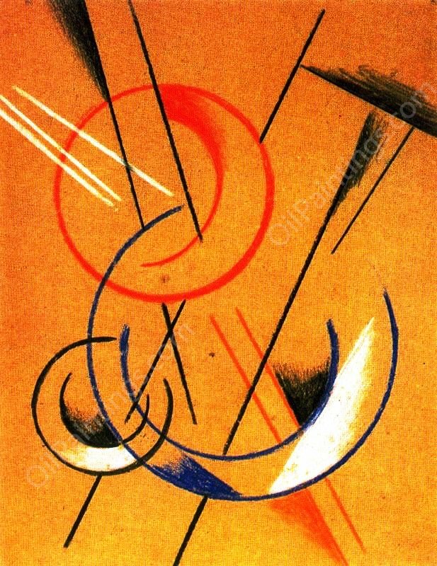 Raum-Kraft-Konstruktion by Liubov Popova - Hand-Painted Oil Painting Reproduction