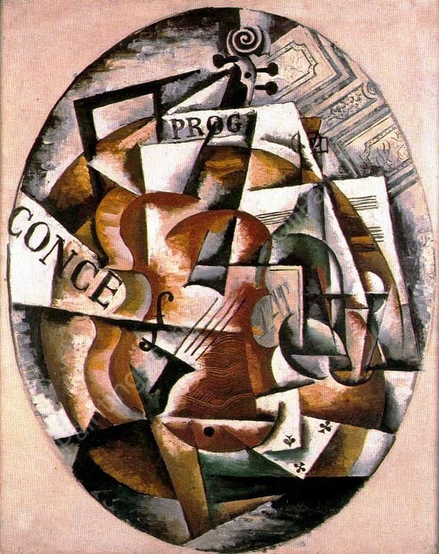Violine by Liubov Popova - Hand-Painted Oil Painting Reproduction