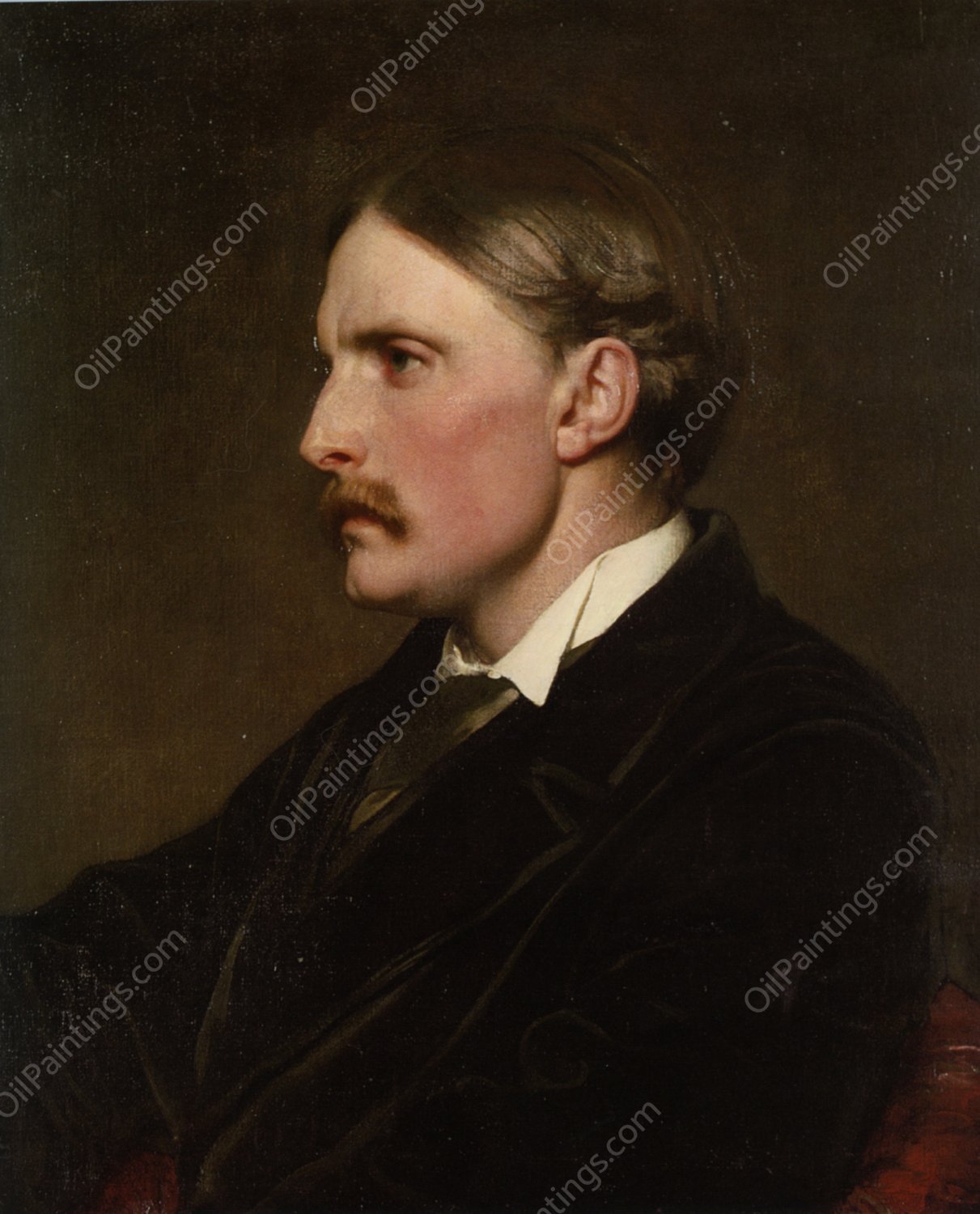 Portrait of Henry Evans Gordon by Lord Frederick Leighton - Hand-Painted Oil Painting Reproduction
