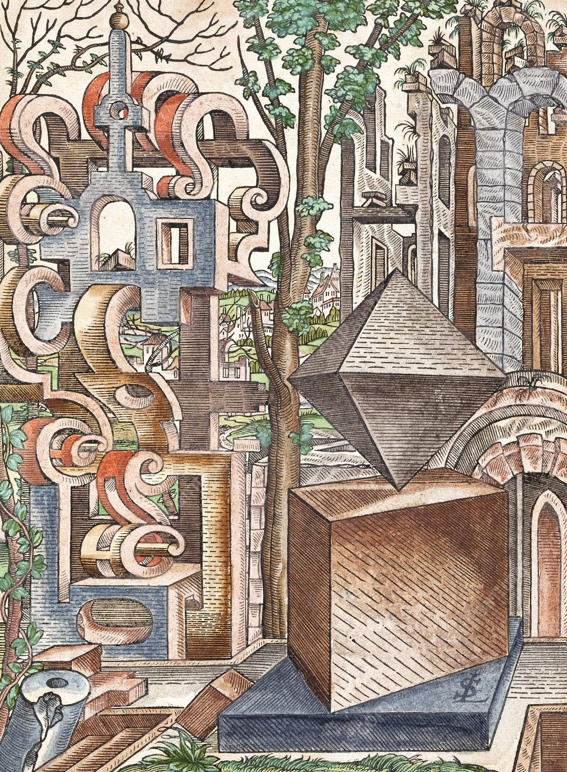 Geometria et Perspectiva 01  by Lorenz Stoer - Hand-Painted Oil Painting Reproduction