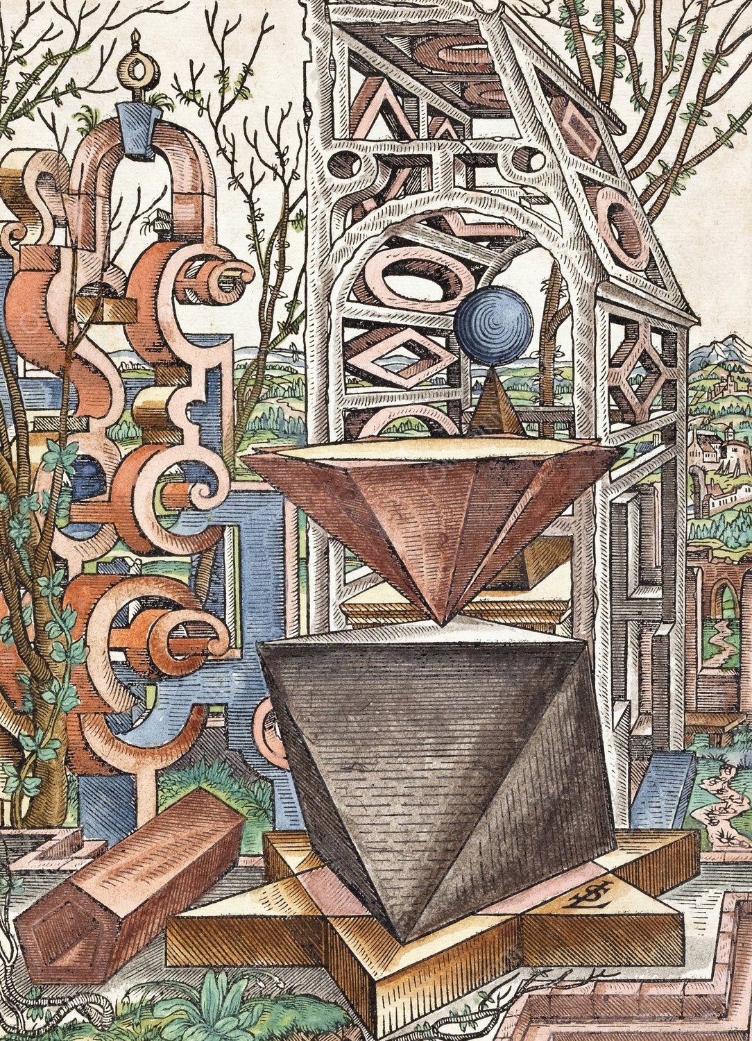 Geometria et Perspectiva 03  by Lorenz Stoer - Hand-Painted Oil Painting Reproduction