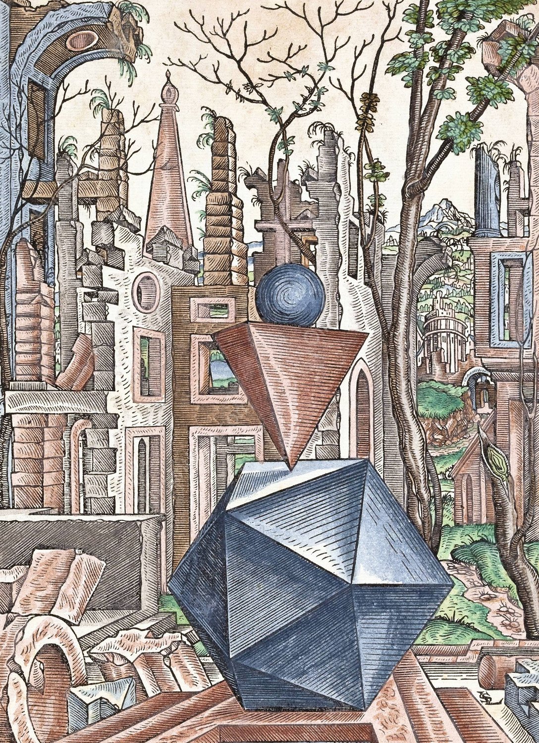 Geometria et Perspectiva 05  by Lorenz Stoer - Hand-Painted Oil Painting Reproduction