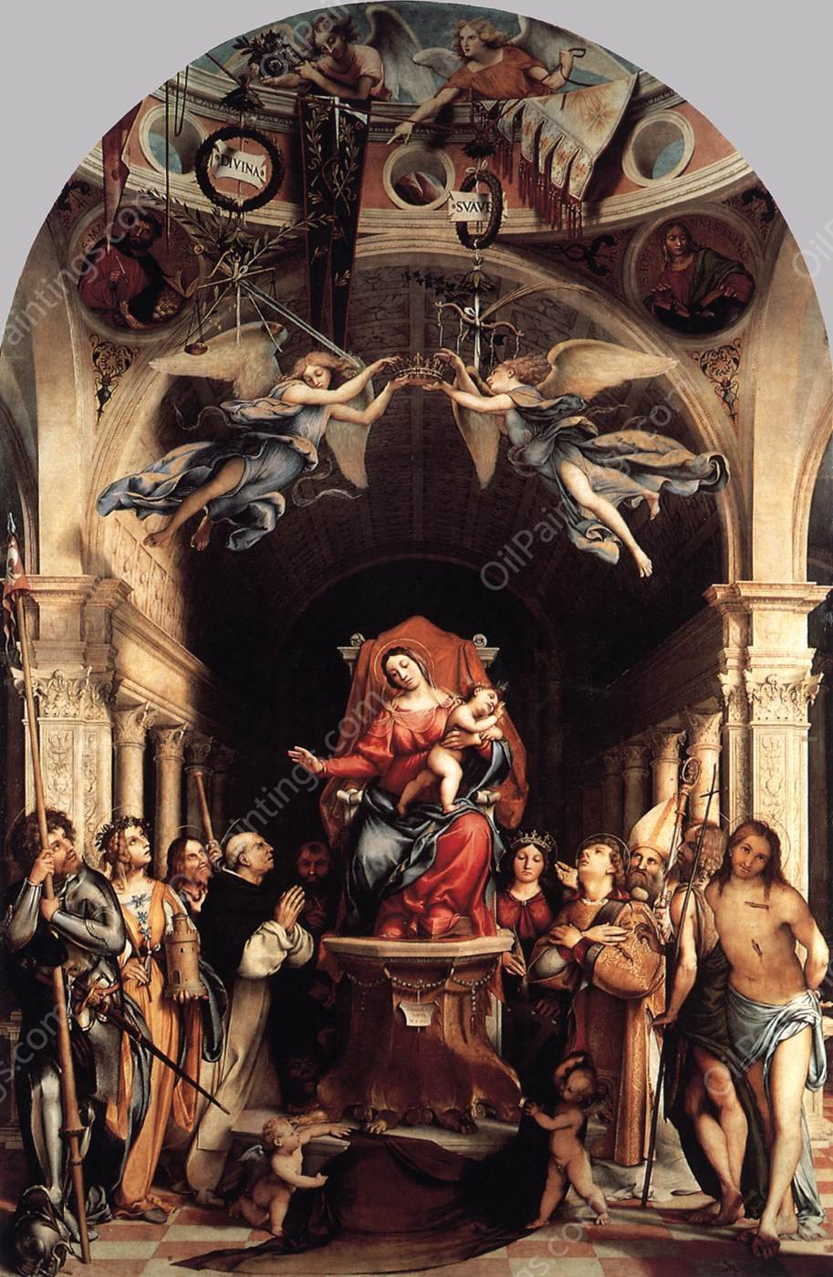 San Bartolomeo Altarpiece by Lorenzo Lotto - Hand-Painted Oil Painting Reproduction