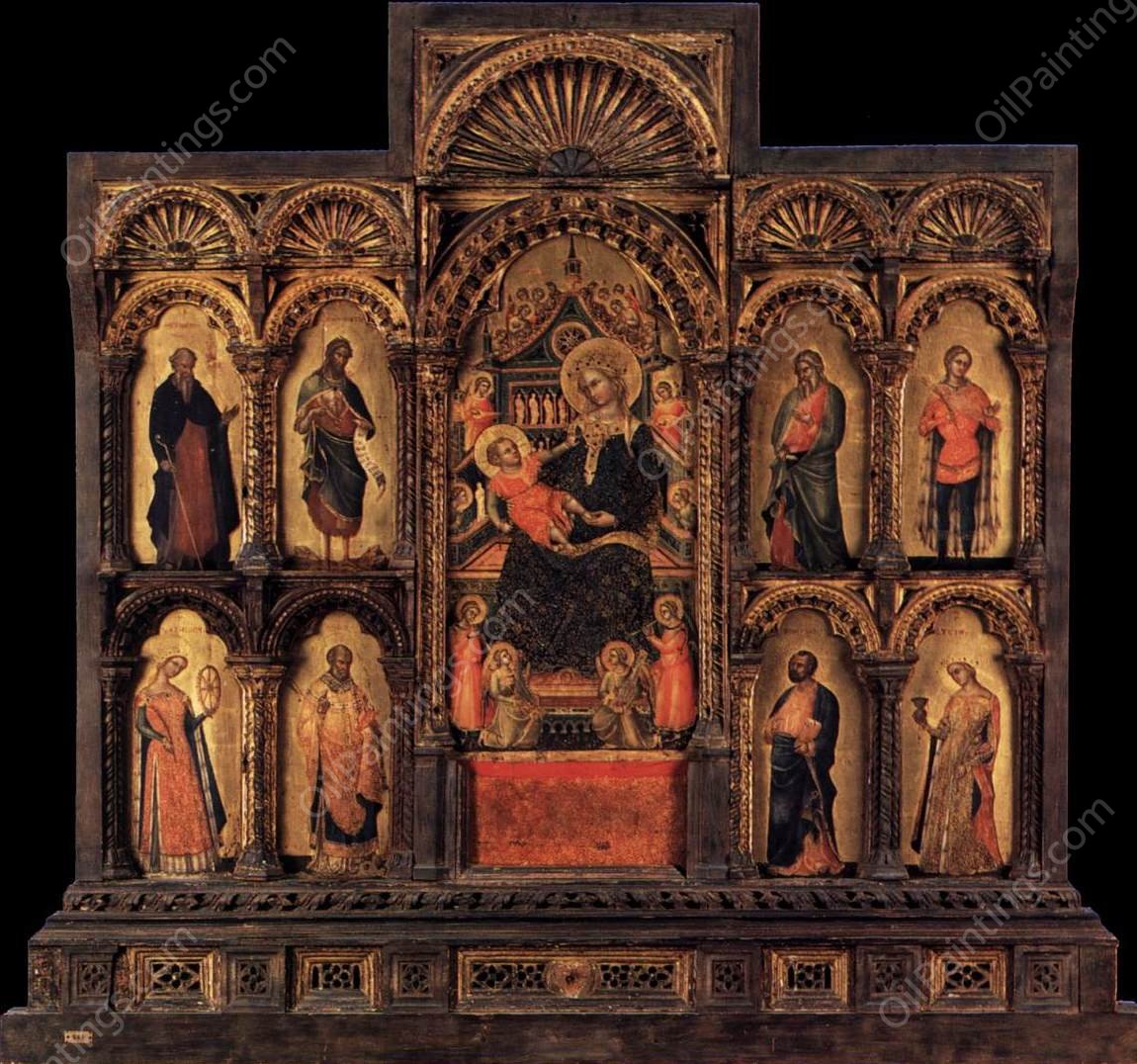 Polyptych of Santa Maria della Celestia by Lorenzo Veneziano - Hand-Painted Oil Painting Reproduction