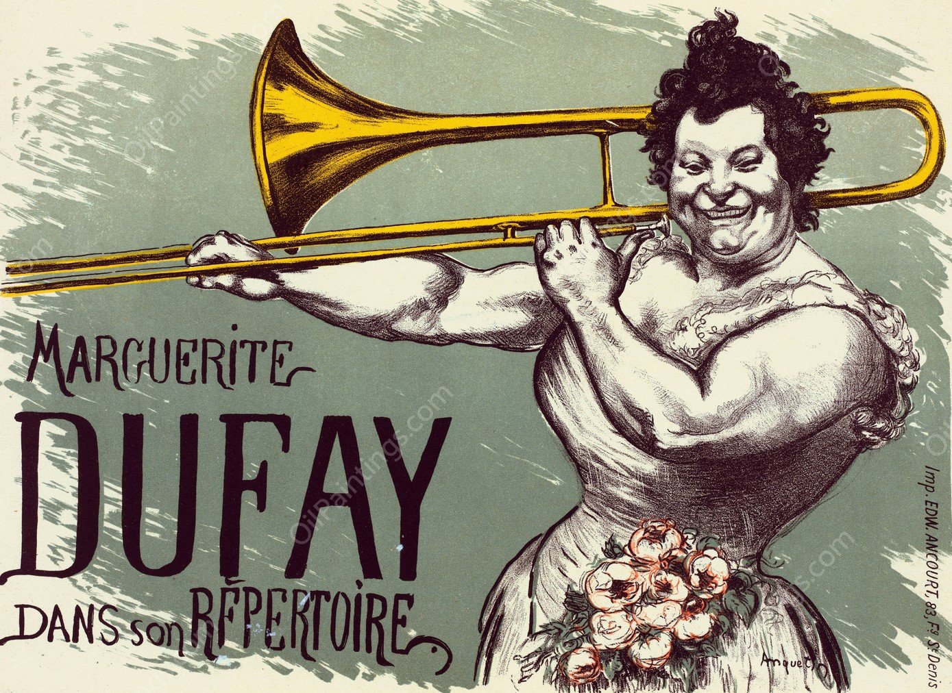 Marguerite Dufay  by Louis Anquetin - Hand-Painted Oil Painting Reproduction