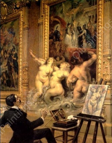 The Joys Of The Flooding by Louis Beroud - Hand-Painted Oil Painting Reproduction