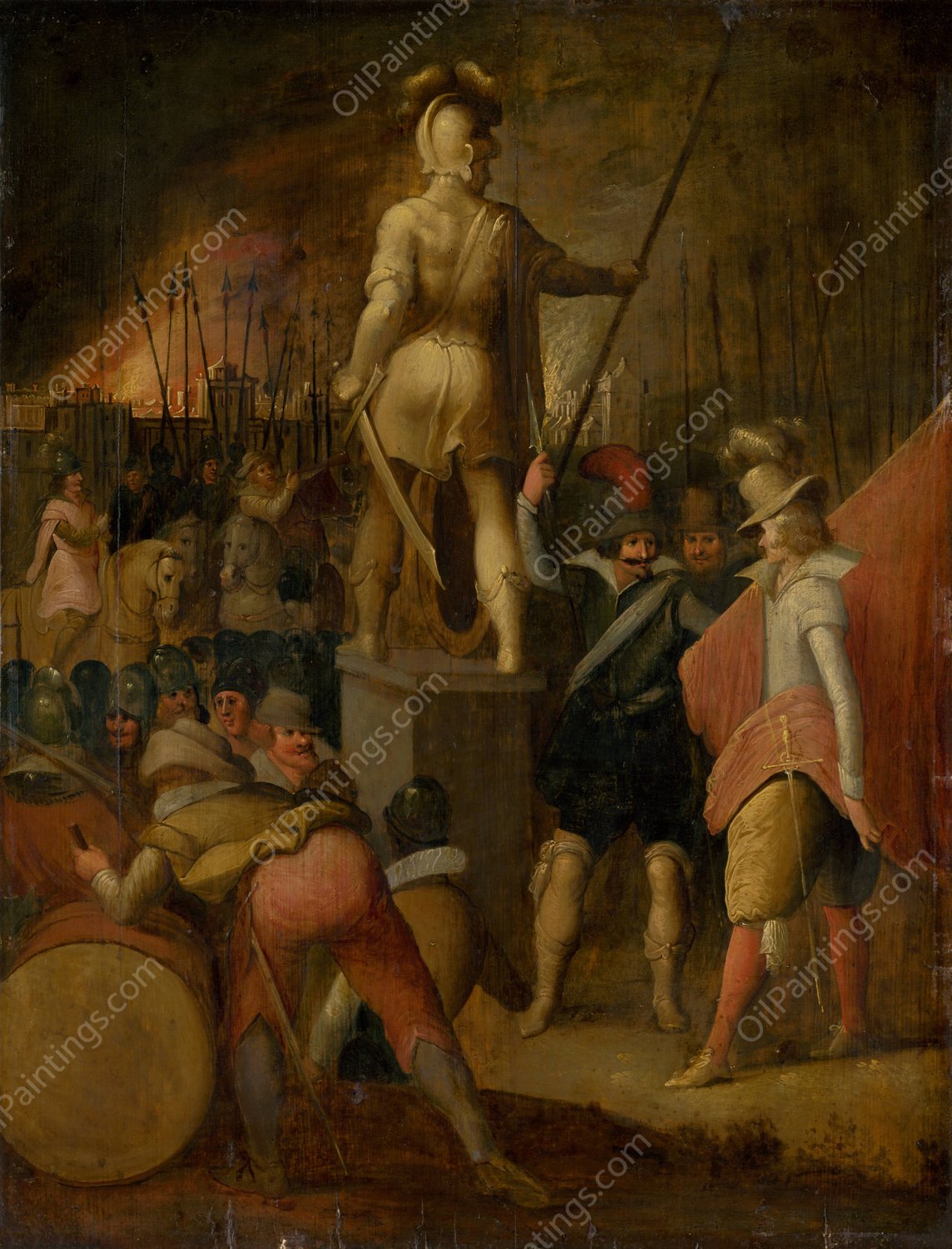 Military Camp  by Louis De Caullery - Hand-Painted Oil Painting Reproduction