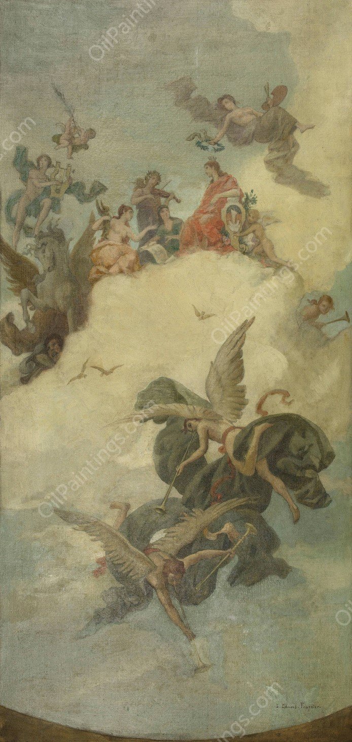 Paris, cite d'art  by Louis Edouard Fournier - Hand-Painted Oil Painting Reproduction