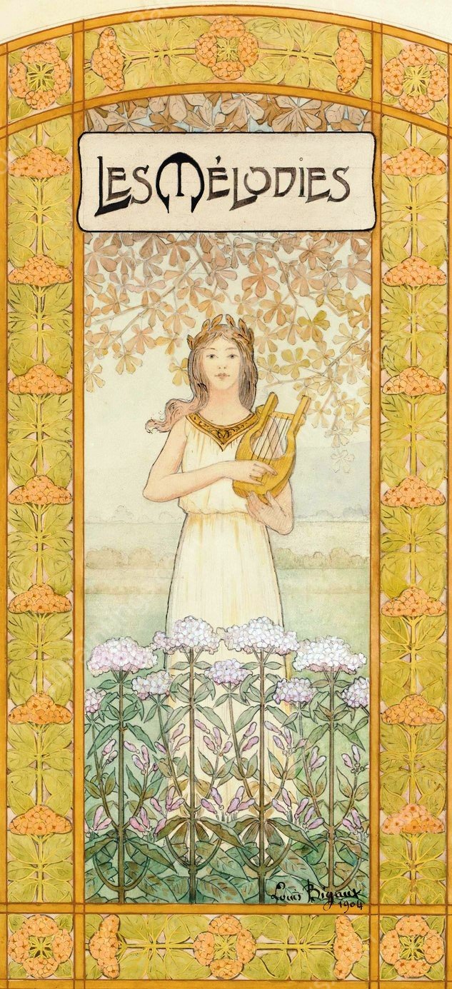 Les Melodies  by Louis Felix Bigaux - Hand-Painted Oil Painting Reproduction