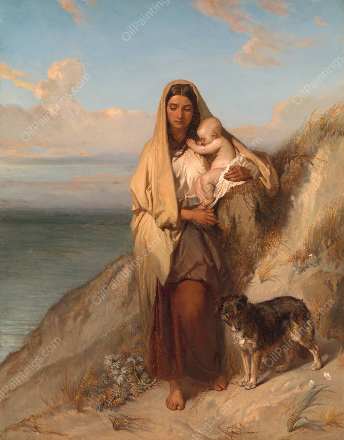 Abandoned  by Louis Gallait - Hand-Painted Oil Painting Reproduction