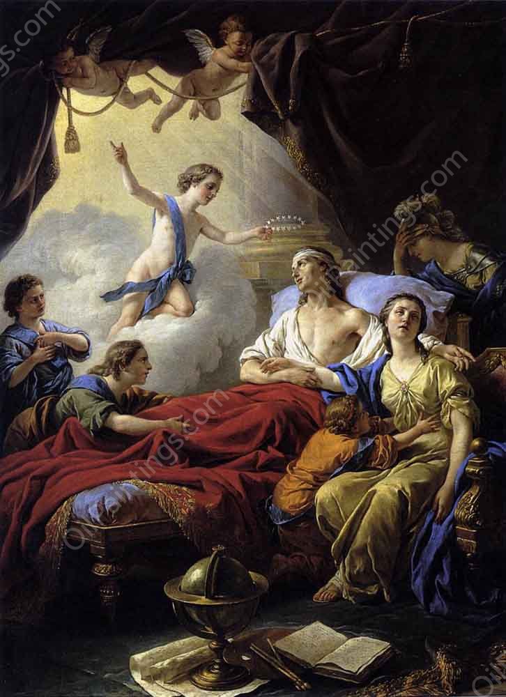 Allegory on the Death of the Dauphin by Louis-Jean-Francois Lagrenee - Hand-Painted Oil Painting Reproduction