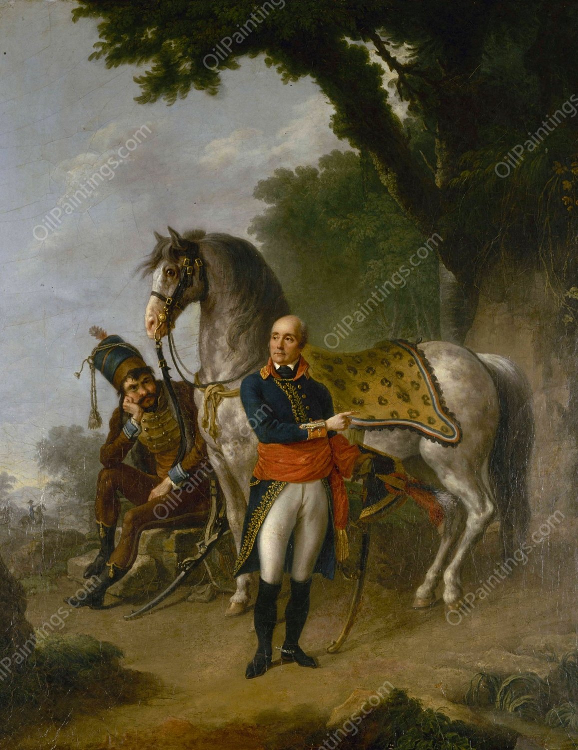 Le general Servan  by Louis Lafitte - Hand-Painted Oil Painting Reproduction