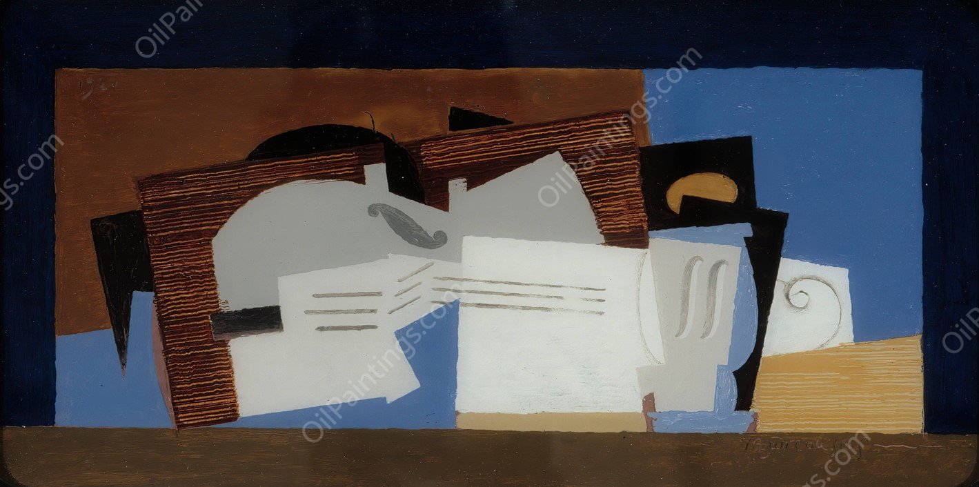 Composition  by Louis Marcoussis - Hand-Painted Oil Painting Reproduction